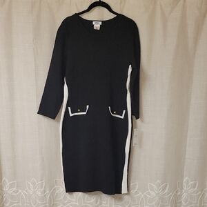 NWT DKNY Chic Black and White Dress